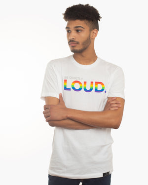 Be Quietly Loud Rainbow Tshirt