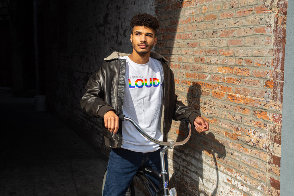 Be Quietly Loud Rainbow Tshirt